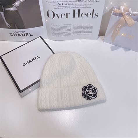 chanel white hair band|Chanel beanie for women.